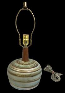 Vintage Mcm Jane Gordon Martz Danish Marshall Studios Ceramic Pottery Table Lamp