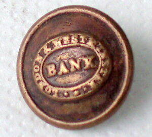 Earliest Known Antique British Bank Uniform Button Advertising Advertisement