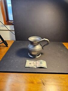 Beautiful Pewter Tankard 6 High 6 Wide Early 1900s 1 4 Gallon 2 Pounds