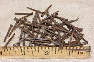 1 Old Square Nails 75 Real 1850 S Vintage Rusty Patina 5 32 Small Head Brads