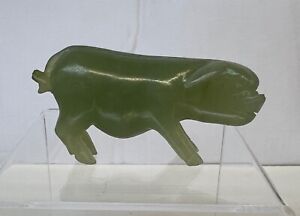 Chinese Antique Jade Pig Ming Or Earlier Width 3 1 8 Inches