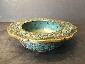 Antique Chinese Cloisonne Censer 18th Century Qianlong Mark And Period