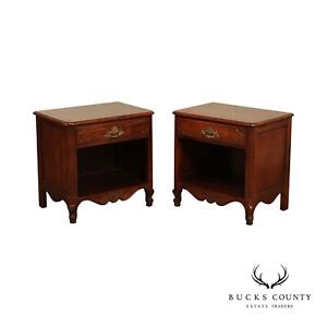 Baker Furniture French Provincial Style Pair Of Nightstands