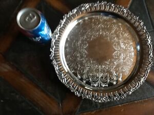 Large Silver Plated Tray Old English Reproduction 12 5 4557 Lot 179