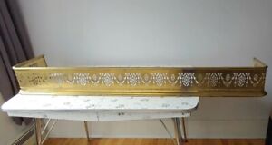 Brass Fireplace Fender Surround Mantle Ornate Details Solid Abt 55 5 X12 X6 