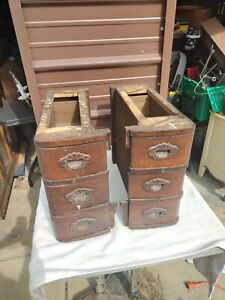 Antique Treadle Sewing Machine Cabinet Drawers With Frame