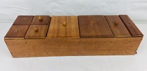Vintage Wooden 8 Drawer Spice Cabinet Box Cupboard Apothecary Chest Hanging 17 