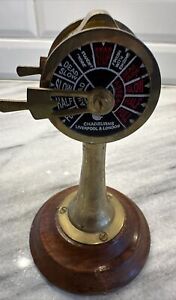 Beautiful Solid Brass On Wood Base Ship Engine Room Telegraph Marine Nautical 7 