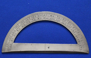 Antique Vintage Brass Protractor 3 5 In Dia Very Good Cond Drawing Instrument