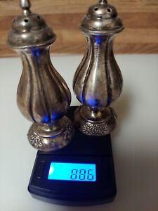Vintage Sterling Silver Salt And Pepper Shaker Set 88 Grams