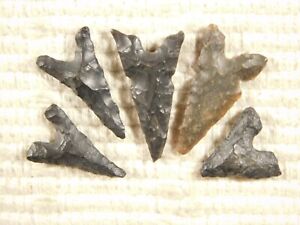 Lot Of Five Ancient Bottom Notch Tidikelt Arrowheads 5 13