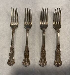 L K Set 4 Vintage Gorham Electroplate Forks With Monogram S 