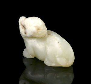 Fine Chinese Yuan Ming Dynasty Jade Lion Beast Toggle