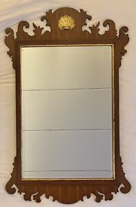 46 Antique Friedman Brother Mahogany Gold Gilt Beveled Chippendale Wall Mirror 