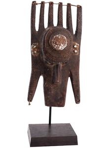 Authentic West African Bambara Mask From Mali Stand Included Museum Quality