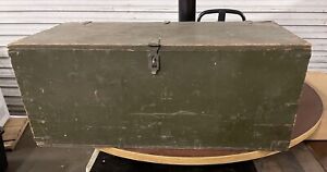 Vintage 1951 Military Foot Locker Trunk Box Texas Trunk Co 