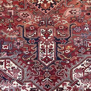 Superb Antique Heriz Hand Knotted Exquisite Rug 9 5 X 12 3 Inv630 9x12