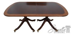 L61238ec Hickory Chair Co Banded Mahogany Dining Room Table