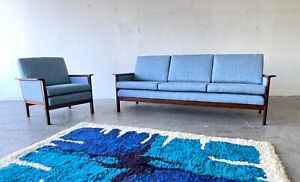 Danish Mid Century Modern Rosewood Sofa Easy Chair By Westnofa