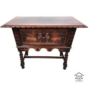 Antique Console Buffet Table Walnut By Kittinger