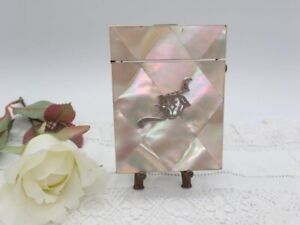 Mother Of Pearl Card Case Antique Card Case Card Holder Calling Card Case 