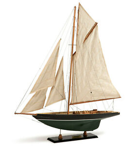 Eric Tabarly S Pen Duick Dark Green Yacht Wooden Model 26 5 Sailboat Assembled