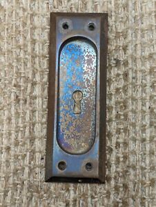 Single Antique Russwin Cast Brass Pocket Door Hardware Pull Lenox 970