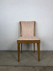 Mid Century Modern Heywood Wakefield Side Chair With Pink Upholstery