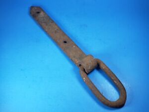 Horse Hitching Hand Forged Hitch Tie Ring Wagon Farm Bar Stock Antique