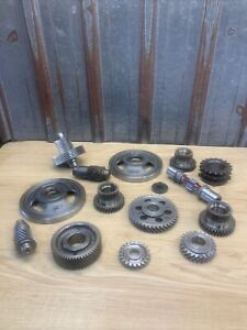 Lot Of 15 Industrial Machine Steampunk Gear Cog Robot Salvage Lamp Base F6