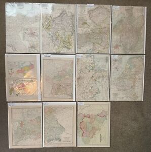 Antique Map Lot Germany Europe Austria Russia