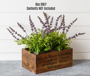 New Primitive French Country English Lavender Advertisement Crate Wood Box