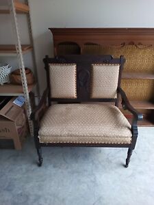 Antique Art Nouveau Setee Chair Couch Love Seat Excellent Condition