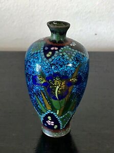 Antique Japanese Cloisonne Ginbari Vase