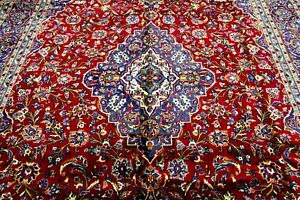 10x15 1960 S Exquisite Mint 300kpsi Hand Knotted Vegetable Dye Wool Kashann Rug