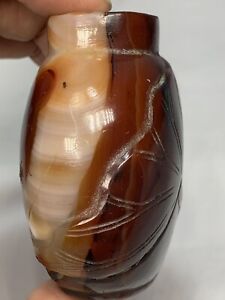 Old Chinese Band Agate Snuff Bottle
