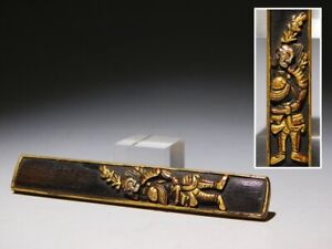 Samurai Inlaid Kinko Kozuka Edo Original Tsuba Sword Antique