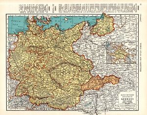 1941 Antique Germany Map Vintage Map Of Germany Europe Wall Decor 1538