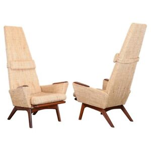 Adrian Pearsall Pair Of Slim Jim Lounge Chairs For Craft Associates 1960s