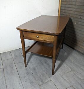 Vintage Mid Century Modern Retro Atomic Formica Top 2 Tier End Table