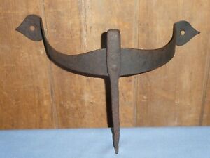Rare 18th C Early Old Primitive Hand Forged Wrought Iron Curved Boot Scraper