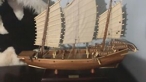 Chinese Pirate Junk Wooden Ship Model 27 Boat Fully Assembled Sailboat