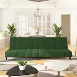 2 Seater Sofa Bed Dark Green Velvet Vidaxl