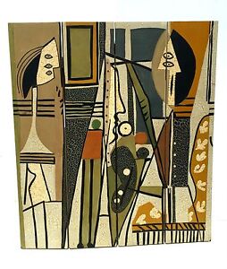 Mid Century Modern Room Divider After Pablo Picasso S Artist And Model Cubist