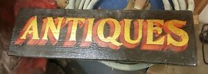 Antiques Wooden Sign