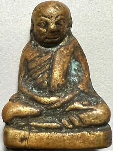 Phra Lp Ngern Rare Old Thai Buddha Amulet Pendant Magic Ancient Idol 86