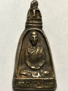 Phra Lp Prom Rare Old Thai Buddha Amulet Pendant Magic Ancient Idol 2