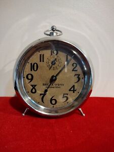 Antique Alarm Clock Break O Day Pig Leg Patented 1912 All Original Works 