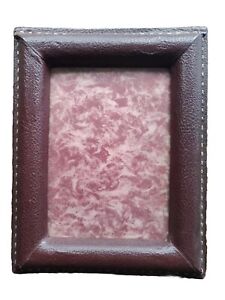 Photo Frame Art Deco Canvas Batter Style Leather And Sewing Saddler