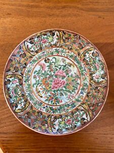 Rose Canton Butterfly Plate China Porcelain Qing Dynasty